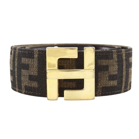 Fendi Zucca Nylon Canvas Brown Belt main image 4